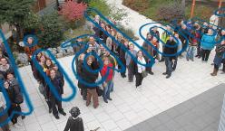 Gruppenbild von Dialog MitarbeiterInnen von oben